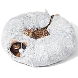 LUKITO Katzentunnel, Katzenspielzeug für Indoor-Katzen, Weiches Katzenbett, Großer Katzentunnel mit Zwei Eingängen Katzenhöhle, Geeignet für Katze