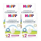 HiPP Kindermilch Combiotik 2+ (4 x 600g) ab 2 Jahren, mit natürlichen Milchsäurekulturen und Ballaststoffen, Calcium, Vitamine C und D, für ein gutes Bauchgefühl