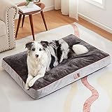 Hundebetten für extra große Hunde, mittelgroße Hunde, Hundeboxenbett mit abnehmbarem waschbarem Bezug und Haustierbettkissen für Hunde/Katzen/Kaninchen