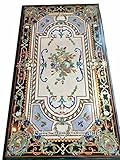 Konferenztischplatte aus Marmor, Esstisch, Terrassen-Gartentisch für Zuhause, Küchentisch für Zuhause, mit Edelstein-Inlay, Bürotisch, 91,4 x 183,9 cm