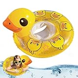 Schwimmringe für Pool, schwimmendes Wasserspielzeug für Kinder, zum Schwimmen, aufblasbar, gelbe Ente für Babys und Kinder im Sommer