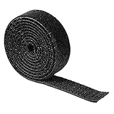 Hama doppelseitiges Klettband (1m, 100 x 1,9 cm, universal Klett-Band, beliebig zuschneidbar, zur Verwendung als Kabelbinder, zum Nähen, Basteln, etc.) schwarz