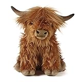 Living Nature Soft Toy - Hochlandrinder mit Klang, Braun, 30 cm