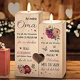 Oma Geschenk, Geschenke für Oma, Oma, Kerzenständer Geschenkideen für Oma, Personalisierte Beste Oma Geschenke, Oma Geschenk Zum Geburtstag, Muttertagsgeschenk für Oma