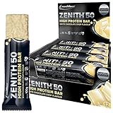 IronMaxx Zenith 50 XL High Protein Bar - White Chocolate Crisp 12 x 100g | Eiweißriegel mit 50% Proteingehalt | low carb, low sugar mit wichtigen Aminosäuren