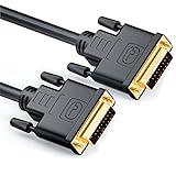 deleyCON 1m DVI zu DVI Kabel 24+1 - DVI-D Dual Link - HDTV 1080p Full-HD 3D Ready - Adapterkabel Monitorkabel mit Ferritkern - Schwarz