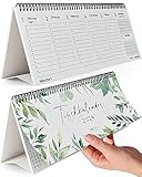 Tischkalender 2024, Wochenplaner für mehr Organisation und Produktivität, Wochenkalender für Schreibtisch, Kalender 2024 Tischkalender 2024 Quer, Stehkalender 2024 (Eukalyptus)