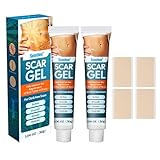 2 Stück Narbengel, 30g Narbensalbe Nach Op für Operations- & Aknenarben, Narben Gel Narbencreme, Narbenpflege Nach Op für Chirurgische Narben, Körper, Gesicht, Dehnungsmarken