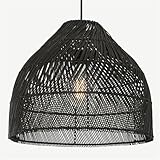 SXSaelciun Lampe in Vimini, Illuminazione für Küchen, Kameretta dei Bambini, Paralume fatto a hand (49,7 cm), dunkel, 35 c