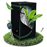 Melko - Growbox 60x60x120 cm Set mit 3-in-1 Messgerät - Licht- & wasserdichtes Growzelt aus extrafestem Stoff mit reflektierender Innenfolie - Growtent Zuchtzelt für Hydrokulturen zur Pflanzenzucht