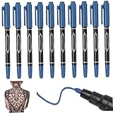 10pcs Tattoo-Marker für Haut, doppelköpfiger Henna-Stift, Hautmarkierungen für Tattoos mit dickem und feinem Tipp, glattes und sicheres Markierstift-Tattoo