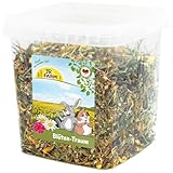 JR Farm Blüten-Traum 380 g im Eimer (Kräuter für Zwergkaninchen und Nager, Ergänzungsfuttermittel)