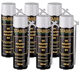 6x Adapterschaum 2K B2 400ml | Zargenschaum, Montageschaum, Schnellschaum, PU Schaum | zur schnellen und sicheren Montage von Türzargen und Fensterelementen