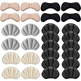 Fersenpolster Schuheinlagen, 14 Paar Selbstklebend Fersenpolster, Fersenschutz Für Schuhe, Fersenkissen Aus Weichem Schaumstoff, Gegen Reibung Heel Pads Für Männer Frauen(Grau&Schwarz&Hautfarben)