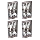 24 teiliges Edelstahl Fischbesteck für 12 Personen Fischgabel Fischmesser Fisch Besteck Gabel Messer