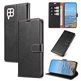 KKEIKO Handyhülle für Huawei P40 Lite Hülle, Magnet Klappbar Handyhülle mit Kartenfach, PU Leder Stoßfest Schutzhülle für Huawei P40 Lite, Schwarz