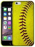 SM CASES Schutzhülle für iPhone 6, iPhone 6S, Softball-Fadendruck, 3D-Druck, Hartplastik, kompatibel mit iPhone 6/6S, Weiß