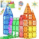 60magnetische Bausteine,Kinderspielzeug,STEM-Magnetblöcke,sensorisches Spielzeug, Kinderspiele, Magnet-Bauspielzeug für 3+ Jahre alte Jungen und Mädchen,Vorschul-, Kindergarten- und Kleinkindspielzeug