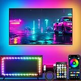 httpsmp LED-Leuchten für TV, 5M LED TV-Hintergrundbeleuchtung, für 45-75 Zoll TV, Musik Sync LED TV-Licht mit Bluetooth-Funktion - RGB-Farbwechsel-Lichtstreifen für Heimkino