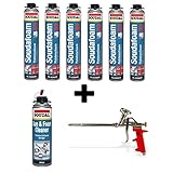 Soudafoam B2 Pistolenschaum Set 6 Stück mit Schaumpistole compact + Reiniger