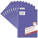 AVERY Zweckform 1720-10 Lieferschein (A5, selbstdurchschreibend, 2x40 Blatt) 10er Pack weiß/gelb