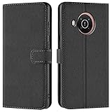 Verco Handyhülle für Nokia X20 Hülle, Nokia X10 Hülle Bookcase Tasche Flipcover für Nokia X20/X10 Case [Kartenfächer/Aufstellfunktion], Schwarz