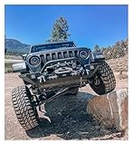 BYLH Frontstoßstangenlippe for Jeep Wrangler JK JKU Lantsun J40-3 (2007–2017), Spoiler, schwarzer Stahl, sportlicher Stil, Bodykit, Kinn-Modifikationszubehör