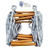 Notfall-Leiter mit stabilen Karabinern für sichere und schnelle Evakuierung