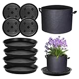Blumentopf-Tropfschalen – Pflanzuntersetzer | runder schwarzer Pflanztopf aus Kunststoff | Rutschfester Stoff-Pflanzgefäß Bewässerung Untersetzer für Innenbereich, Blumenbeet, Gewächshaus, Balkon