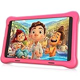 HAPPYBE Kids Tablet, 8 Zoll Android 11 Tablet Kinder, HD Display, 2GB RAM 32GB ROM, Quad Core, Vorinstalliertes Kidoz, WiFi, Bluetooth, Doppelkamera Tablett PC (Pink)