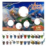 Bausteine Adventskalender 2025 für Kinder 24-tägiger Kalender mit 24 Mini-Spielfiguren & Zubehör, Weihnachts-Countdown mit Täglichen Überraschungen als Geschenkidee