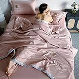 Hautdecke, kühl, tiefer Schlaf, Farbe 3, kühle Decke, seidenähnlich, milbenresistent, hautfreundlich, waschbar, weich, 180 x 200 cm, Steppdecke, Steppdecke, Summ