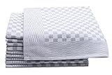 ZOLLNER 10er-Set Geschirrtücher aus Baumwolle, 46x70 cm, grau