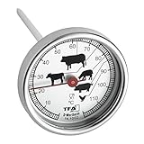 MAURER TFA Dostmann Analoges Bratenthermometer, 14.1002.60.90, aus Edelstahl, Fleischthermometer, Backofen/Grill