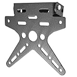 PORTATARGA MOTO / SCOOTER 50cc REGOLABILE , PORTA TARGA IN ALLUMINIO CON VERNICIATURA EPOSSIDICA NERO SATINATO