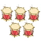 Abaodam Miniatur-Schlagzeug Für Puppenhaus – 5-teiliges Mini-Schlagzeug Dekoratives Mini-hauszubehör-Set