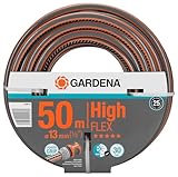 Gardena Comfort HighFLEX Schlauch 13 mm (1/2 Zoll), 50 m: Gartenschlauch mit Power-Grip-Profil, 30 bar Berstdruck, formstabil, UV-beständig, verpackt (18069-20), Grau/Orange