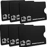 Juadnic Ec Karten Schutzhülle 20 Stück RFID Blocker Kartenhülle aus PVC Wirksamer Schutz, Kratzfest 91 * 62mm (Schwarz)