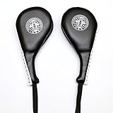 Luniquz 2pcs. Doppel Schlagpolster Taekwondo Kick Schlagkissen Kickboxen Ziel/Täkwondo Training-Pad (schwarz)