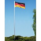 Stabiler 6,2 Meter Fahnenmast mit Flagge Seilzug Bodenhülse Flaggenmast Fahnenstange