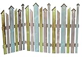 dekorativer farbiger Dekozaun Holz-Zaun Jäger-Zaun 3 Elemente zum klappen - ca. 120 cm lang x 75 cm hoch