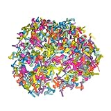 Gatuida 100 Stück Mini Brads Bunte Pastellfarben Zweibeinig für Scrapbooking Basteln DIY Fotohalter Papierverzierungen Langlebig Praktisch