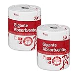 Riesige saugfähige Küchentücher, 375 Anwendungen, Packung mit 2 Rollen
