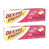 Dextro Energy Immunfit Sticks Tropical - 2x47g (2er Pack) - Lecker fruchtige Traubenzucker Tabletten mit 10 Vitaminen zur Unterstützung des Immunsystems