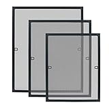UISEBRT Insektenschutz Fenster - Fliegengitter mit Aluminium Rahmen - Mückengitter Fliegenschutz - Spannrahmen ohne Bohren - 100 × 120cm, Anthrazit