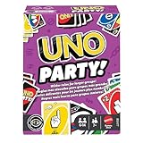 Mattel Games UNO Party Kartenspiel mit mit Karten und Sonderregeln für große Gruppen, für Kinder, Erwachsene und Spieleabende mit der Familie, 6 bis 14 Spieler, ab 7 Jahren, JJV58