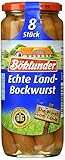 Böklunder Echte Land-Bockwurst in Eigenhaut, 8 Stück , 360 g