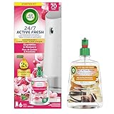 Air Wick Active Fresh Wasserbasiertes Automatisches Duftspray Starter Set inklusive Nachfüller 1x228ml Kirschblüte & Himbeere & 1x 228ml Süße Vanille & Sheabutter