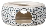 Bloomingville Stövchen Kristina Retro Teewärmer Vintage Kannenwärmer ø 14,5 cm, blau, Keramik
