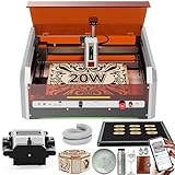 Woxcker L8 MAX 20W Vollständig Geschlossener Lasergravierer – Vormontiertes All-in-One-System mit Luftunterstützung, Kamera & Honigwabe, 40000 mm/min für Holz, Metall, Acryl, Glas, Edelstahl uvm.
